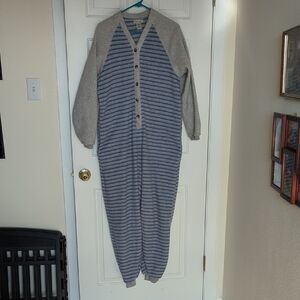 Cherokee Gray and Blue Striped Onesie